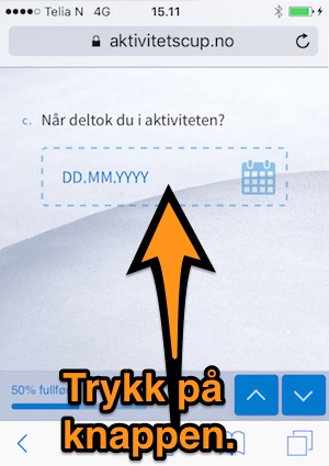 trykk på dato knappen
